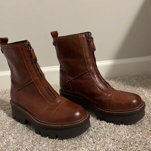 Sam Edelman Women's Cooper Brown Zip-Up Chelsea Boots